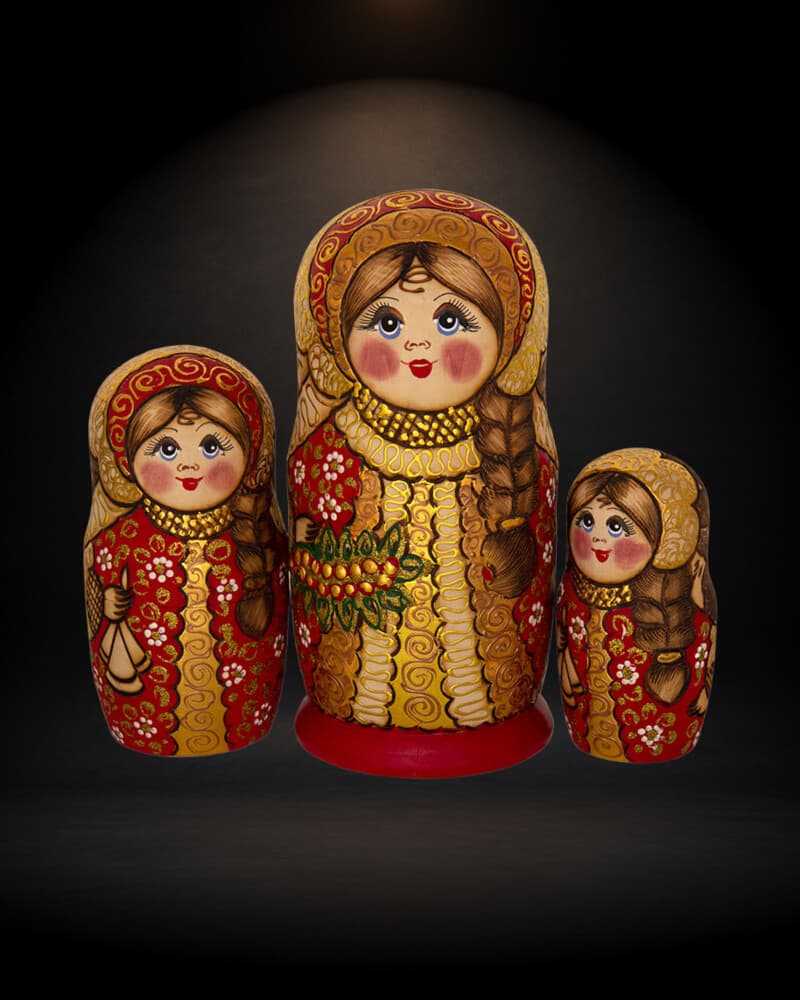 Silk Road fusion matryoshka by Anna Petrova