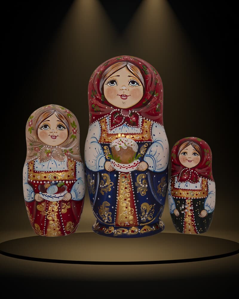 Winter solstice matryoshka by Nadezhda Orlova
