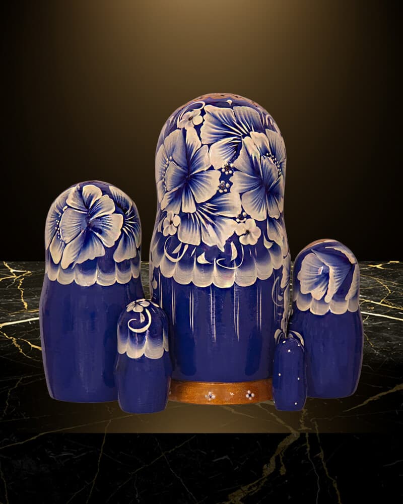 Sapphire elegance Gzhel matryoshka