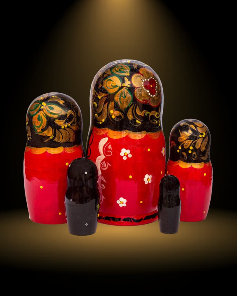 Autumn harvest Khokhloma matryoshka