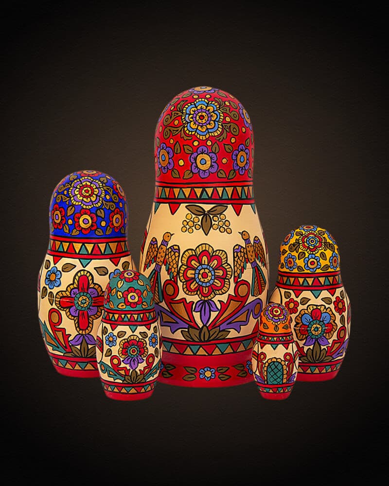 Northern geometric pattern matryoshka
